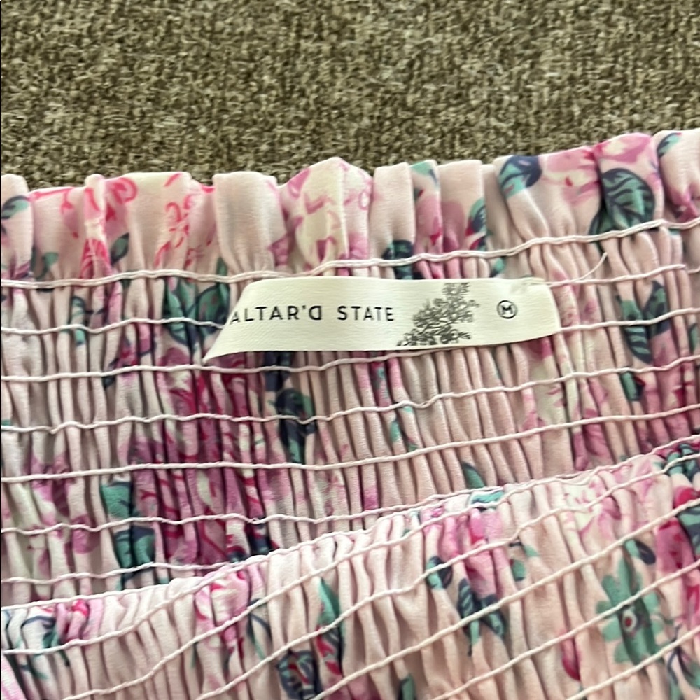 Altar'd State Pink Ruffled Mini Skirt - Picture 4 of 5